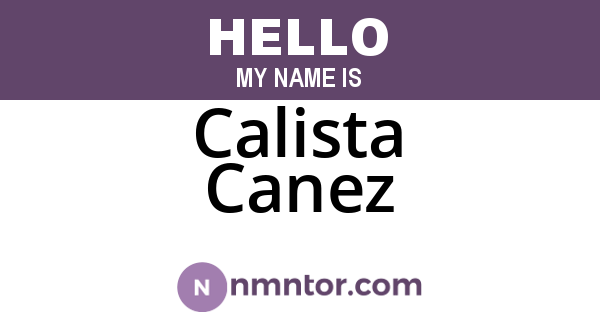Calista Canez