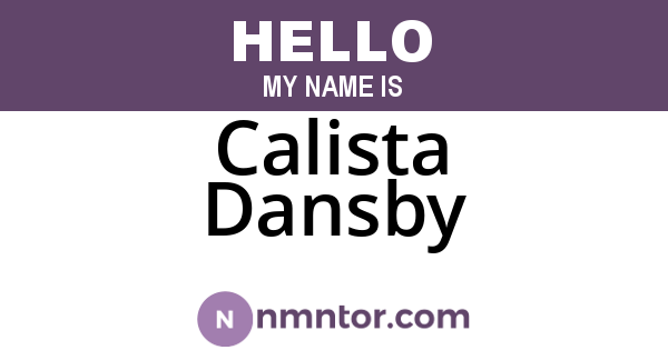 Calista Dansby