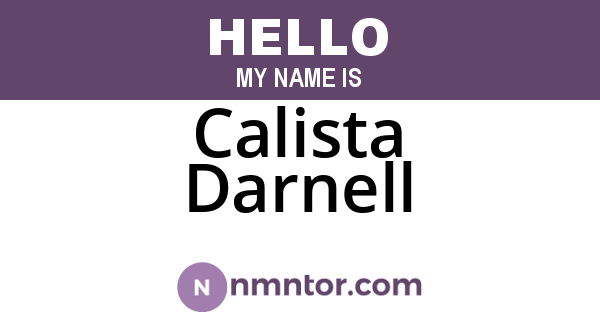 Calista Darnell
