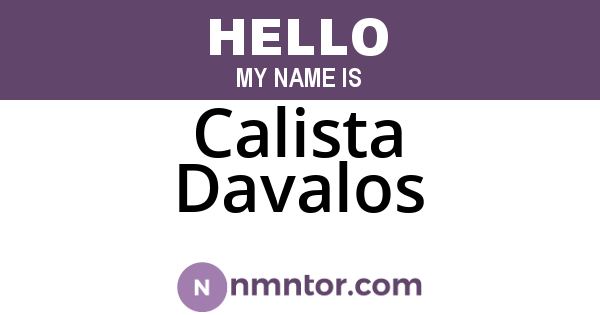 Calista Davalos