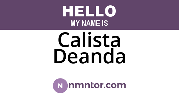 Calista Deanda