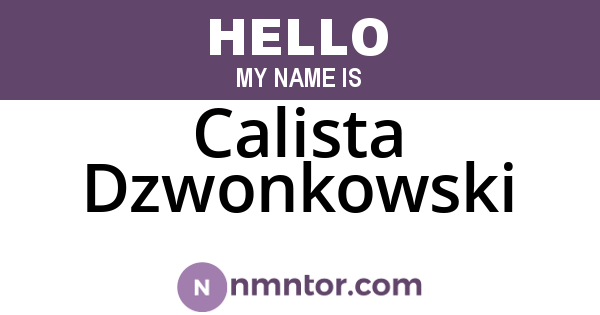 Calista Dzwonkowski
