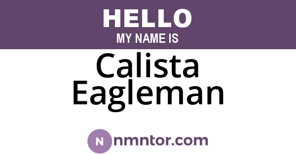 Calista Eagleman