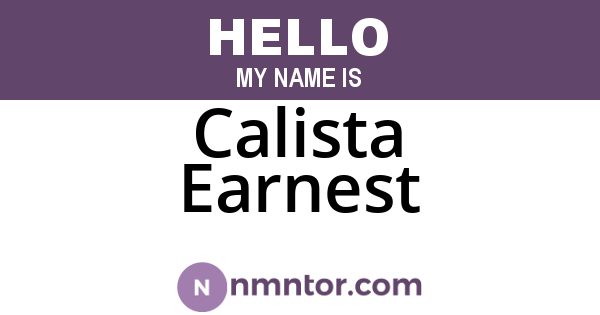 Calista Earnest