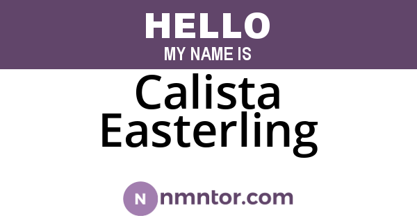 Calista Easterling