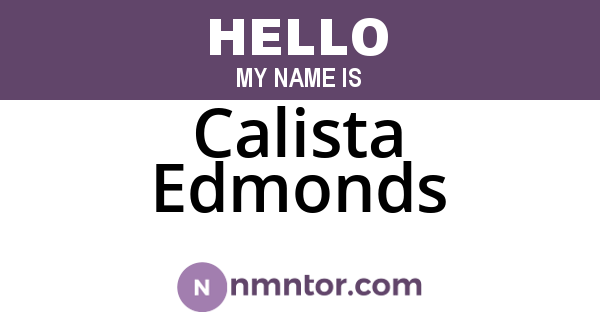 Calista Edmonds