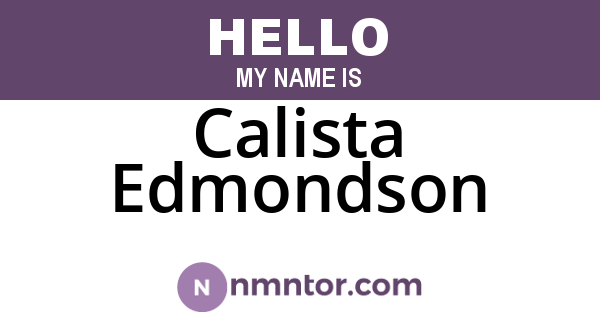 Calista Edmondson