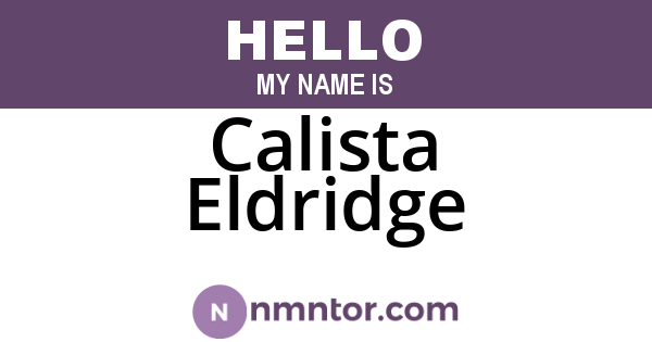 Calista Eldridge