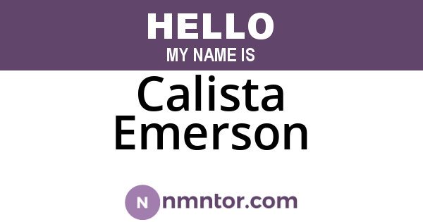 Calista Emerson