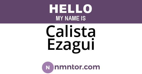 Calista Ezagui