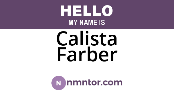 Calista Farber