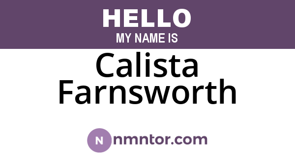 Calista Farnsworth