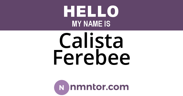 Calista Ferebee
