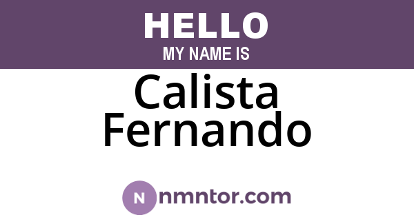 Calista Fernando