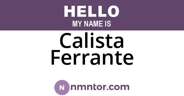 Calista Ferrante