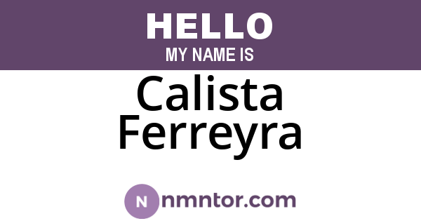 Calista Ferreyra