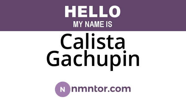 Calista Gachupin