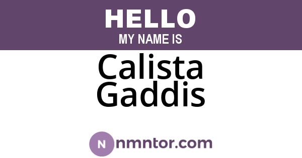 Calista Gaddis
