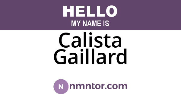 Calista Gaillard