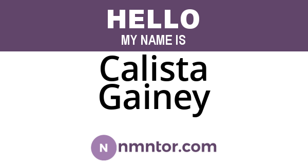 Calista Gainey