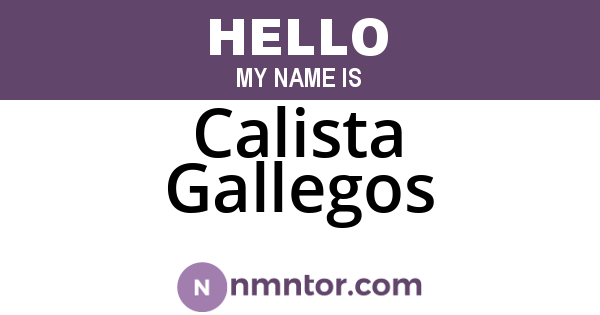 Calista Gallegos