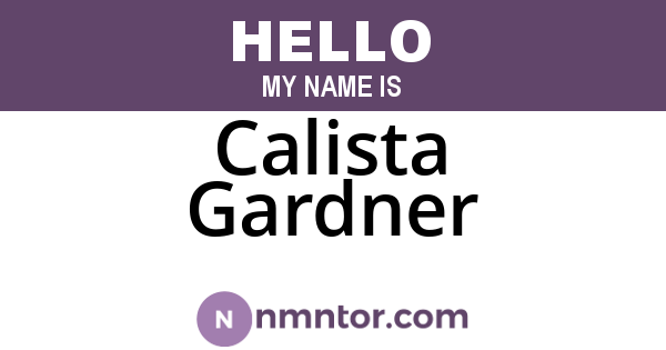 Calista Gardner
