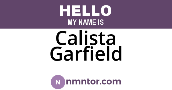 Calista Garfield