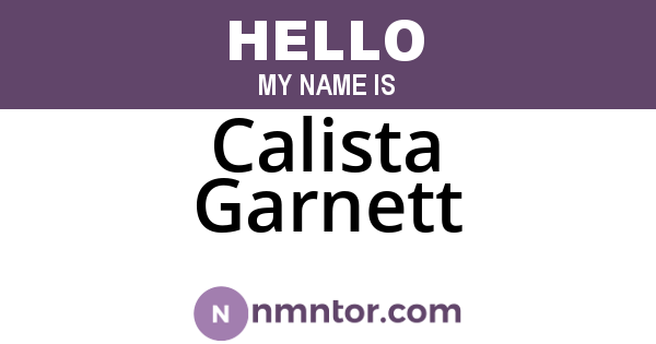 Calista Garnett