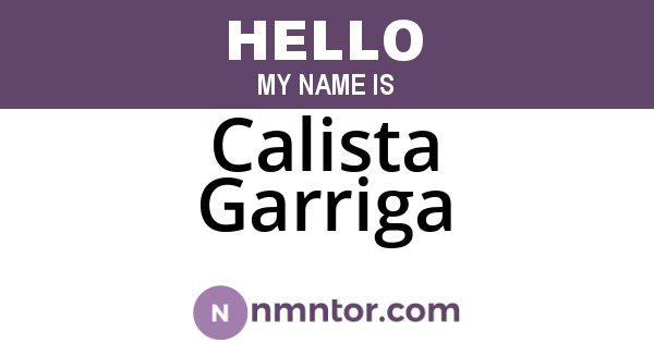 Calista Garriga