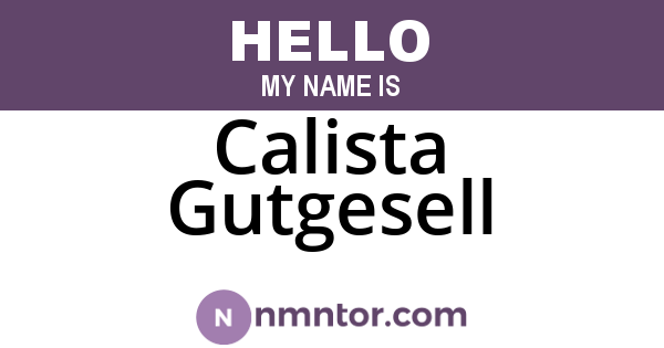 Calista Gutgesell