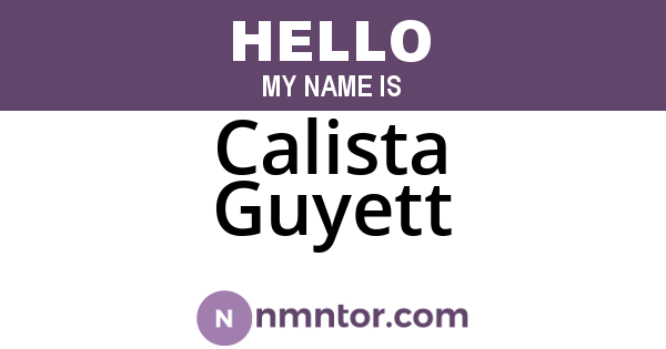Calista Guyett