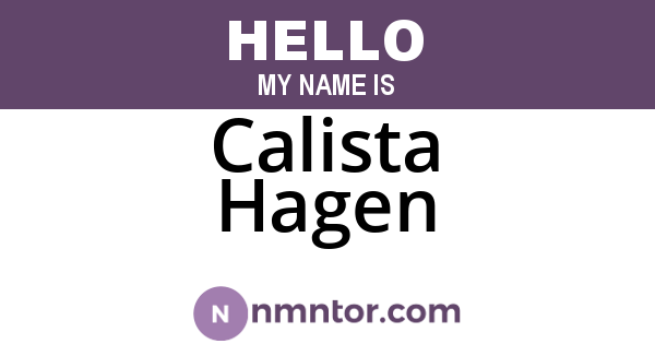 Calista Hagen