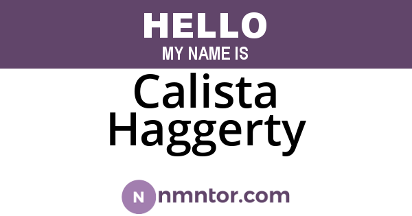 Calista Haggerty