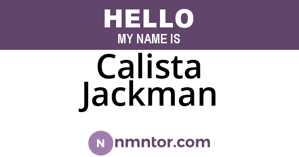 Calista Jackman