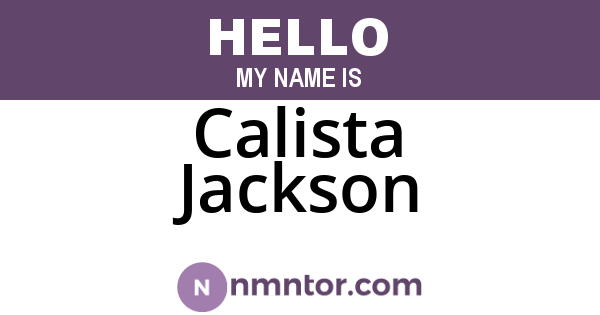 Calista Jackson