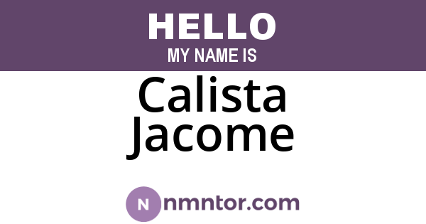 Calista Jacome