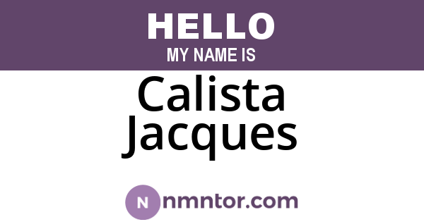 Calista Jacques