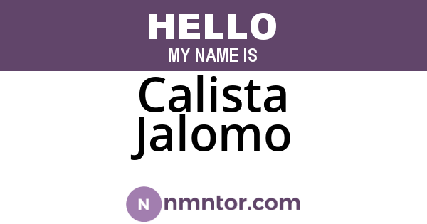 Calista Jalomo