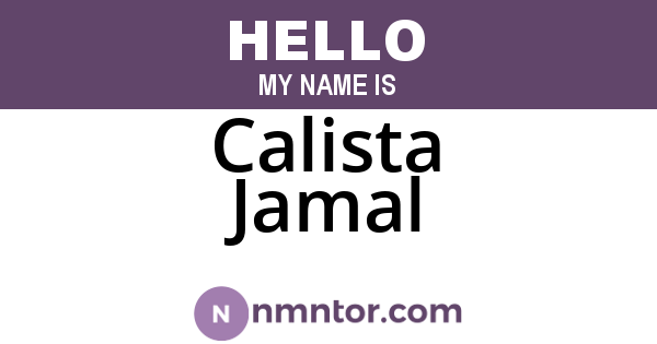 Calista Jamal