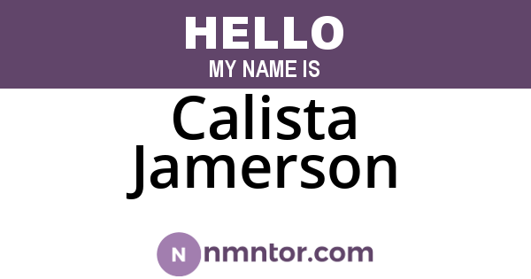 Calista Jamerson