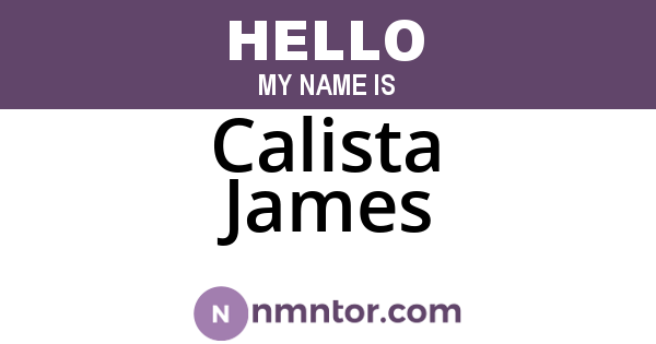 Calista James