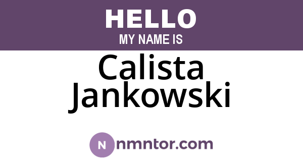 Calista Jankowski