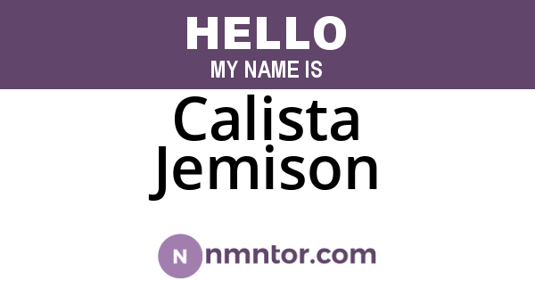 Calista Jemison