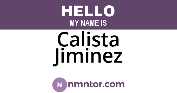 Calista Jiminez