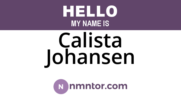 Calista Johansen