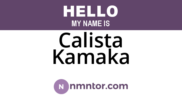 Calista Kamaka