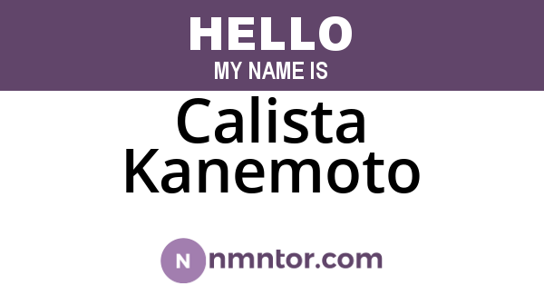Calista Kanemoto