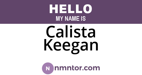 Calista Keegan