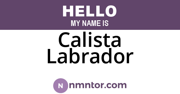 Calista Labrador