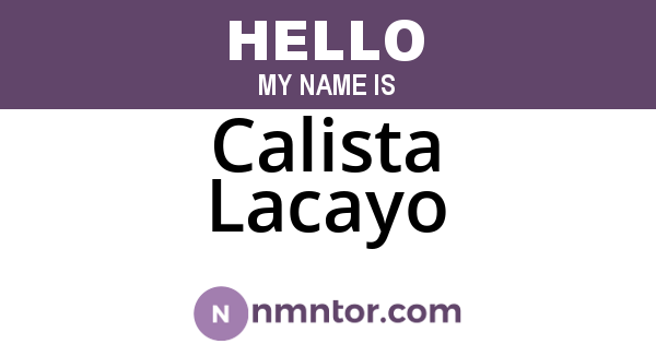 Calista Lacayo